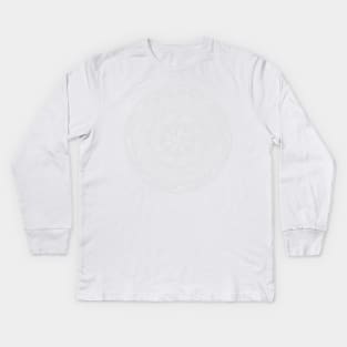 Salish Sea Mandala -dark background Kids Long Sleeve T-Shirt